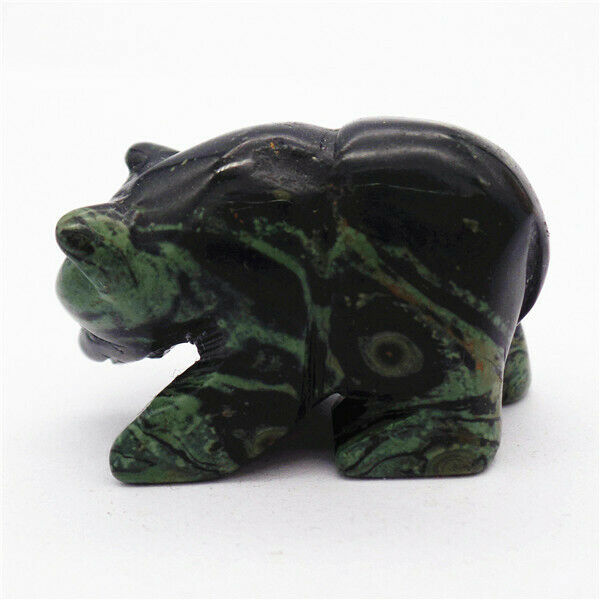 38x23x16mm Natural Kambaba Jasper Carved Bear Decoration Statue Decor HH7756