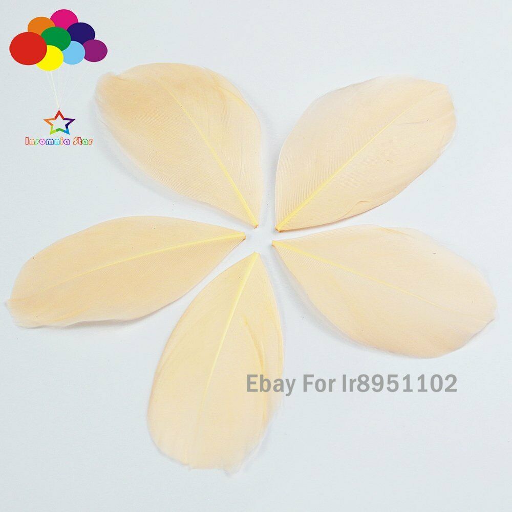 Shell pink 100 beautiful Goose feathers 5-7CM / 2-3 inch DIY jewelry decorative