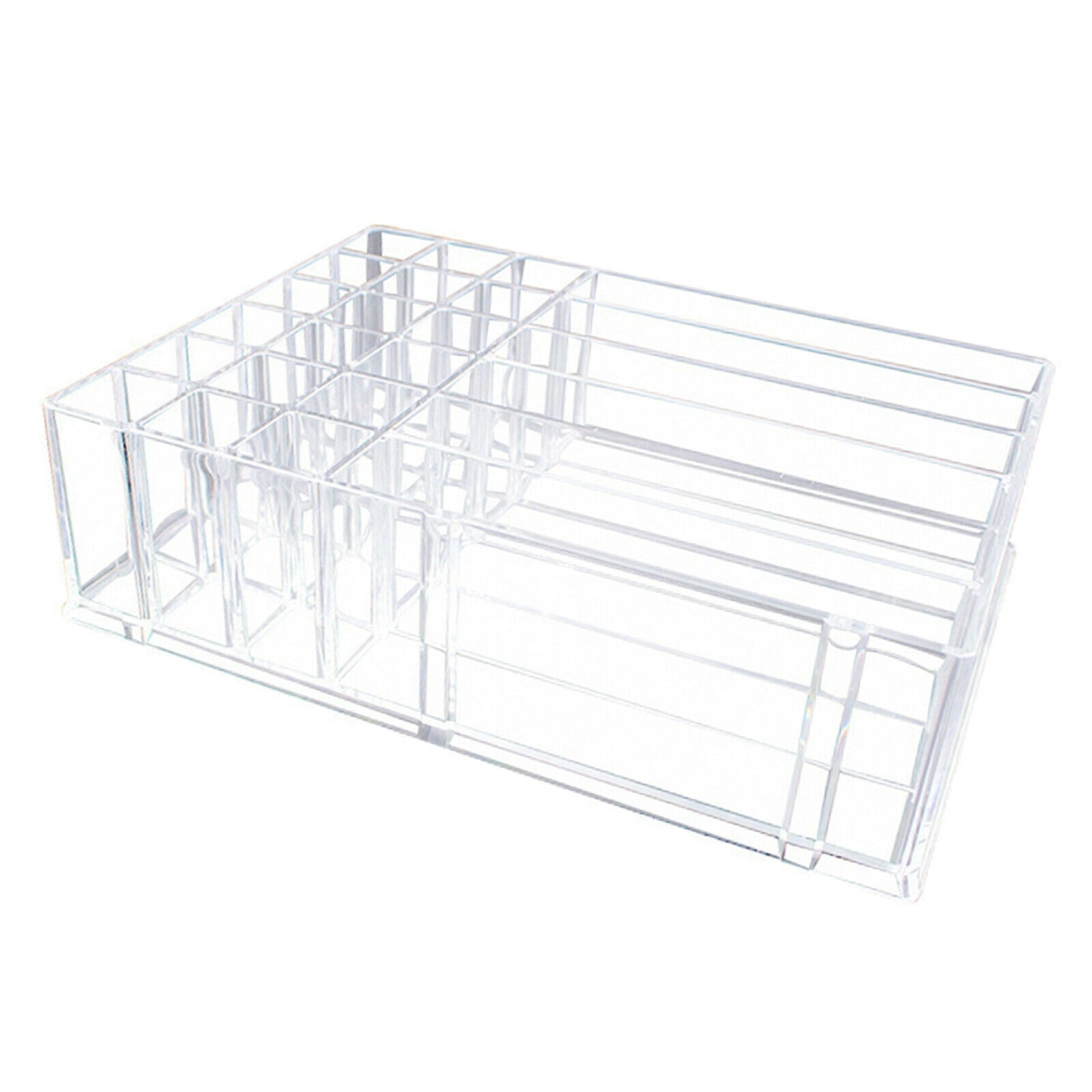 Acrylic Divided Makeup Palette Organizer Holder, Lipstick Blusher Powder