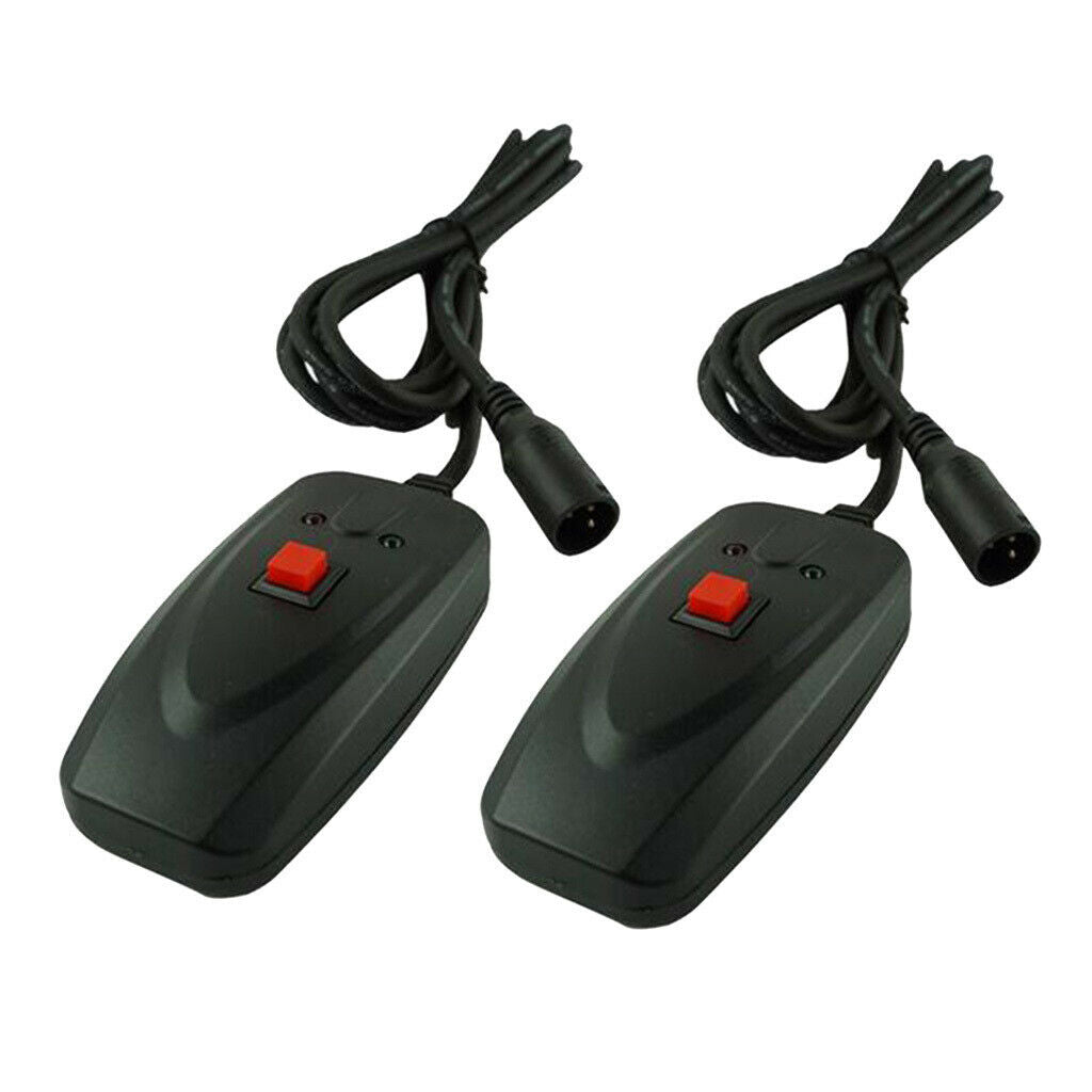 Set of 2 Fog Machine Wire Controller Portable 3Pins XLR for Fog Machine 2.5m