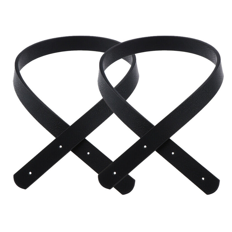 Pack of 2pcs Women Black Bag Strap Belt Shoulder Bag Replacement Belt Handle