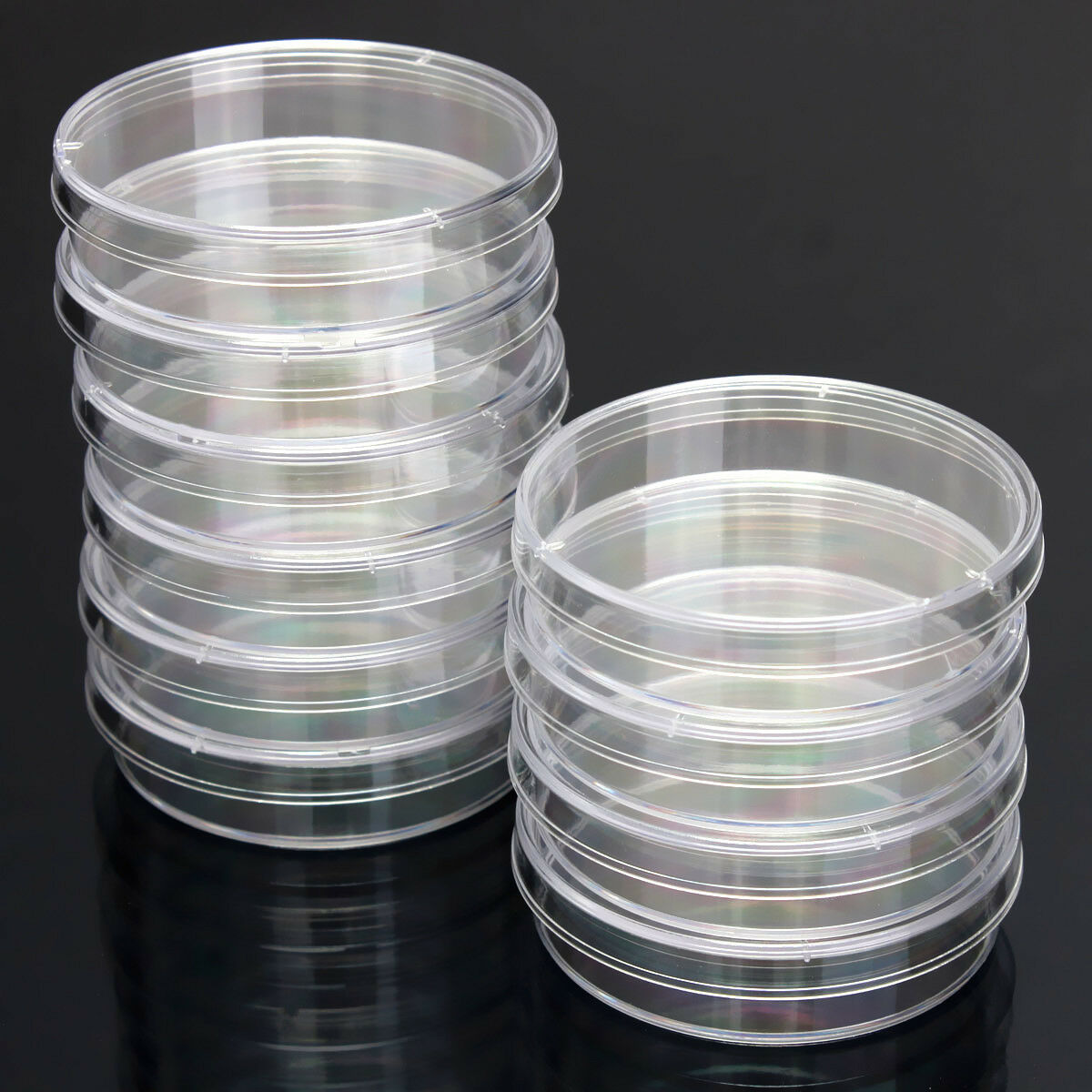 1 Pack Of 10PCS Transparent Sterile Petri Dishes 55 x 15 mm For Lab Plate Yeast