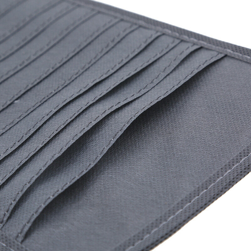 Grey Car Sun Visor Cover Disc CD DVD Card Case Wallet Storage Holder Organizer