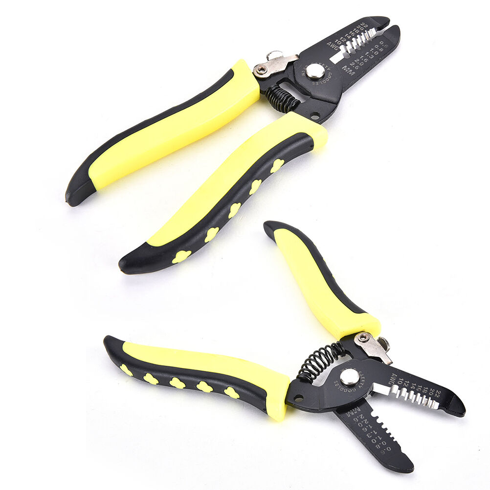 7'' Cable Cutter Plastic Handle Electric Wire Stripper Cutting Plier Tool Kit SJ
