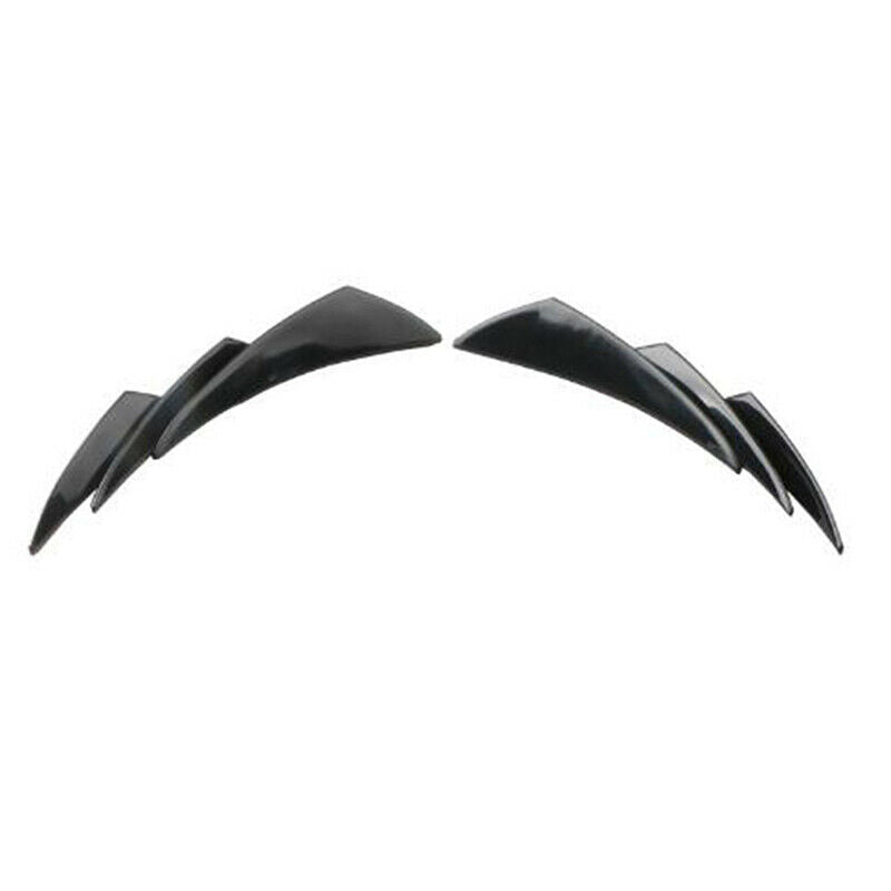 6Pcs Car Front Bumper Lip Splitter Fins Body Spoiler Canards Refit Gloss .l8