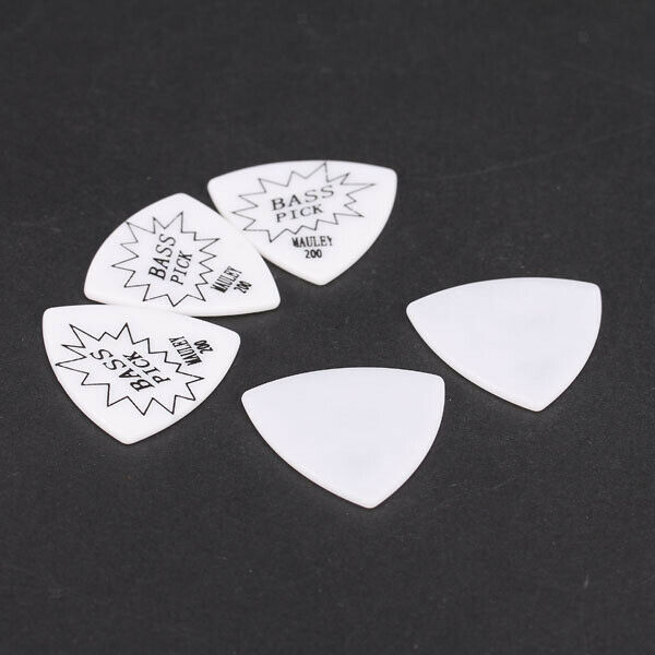 2x 5pcs White Picks 2mm for Bass Guitar / Protection From Fingers And Guitar /