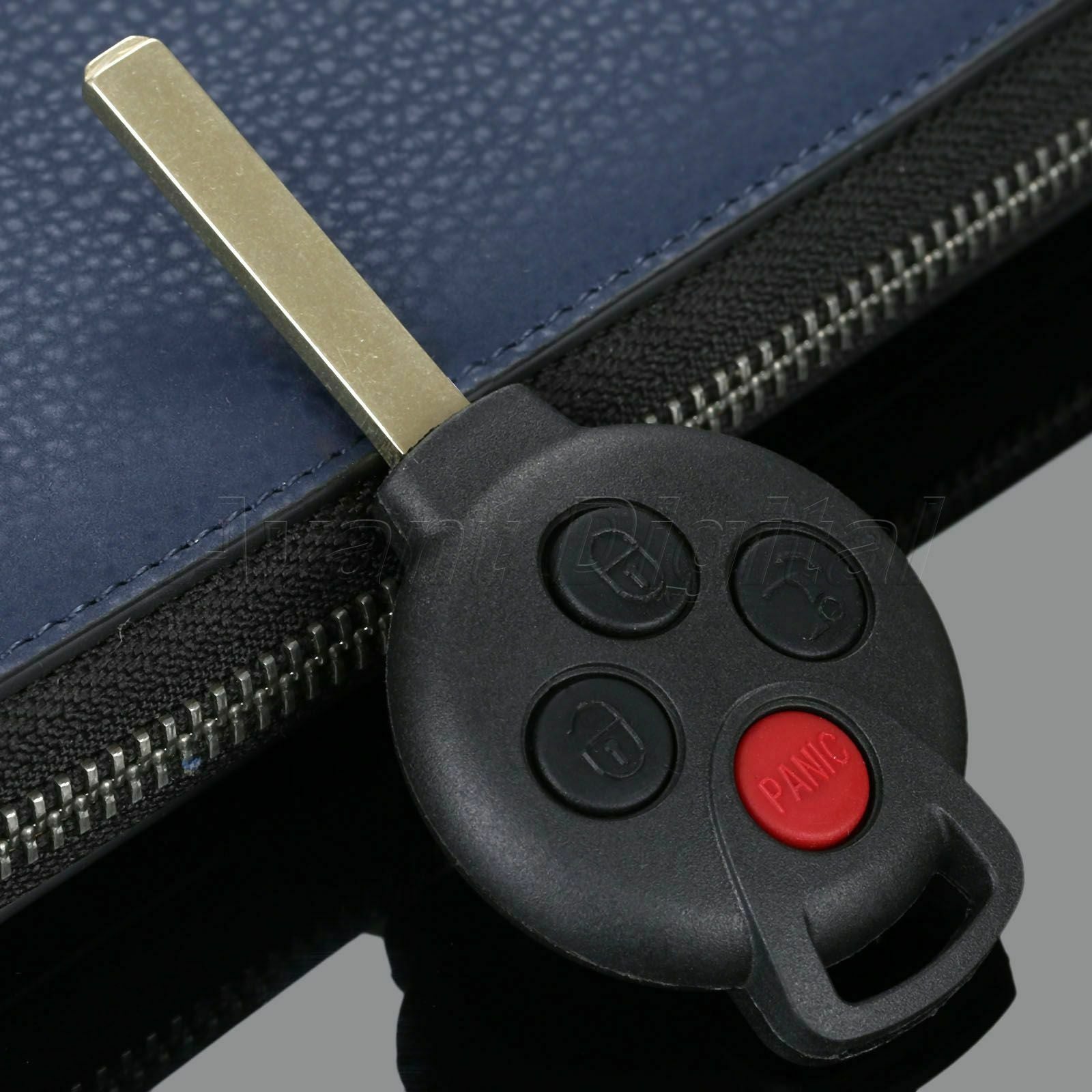New Uncut Remote Key Fob 4Button For 2005-2015 Mercedes-Benz Smart Fortwo