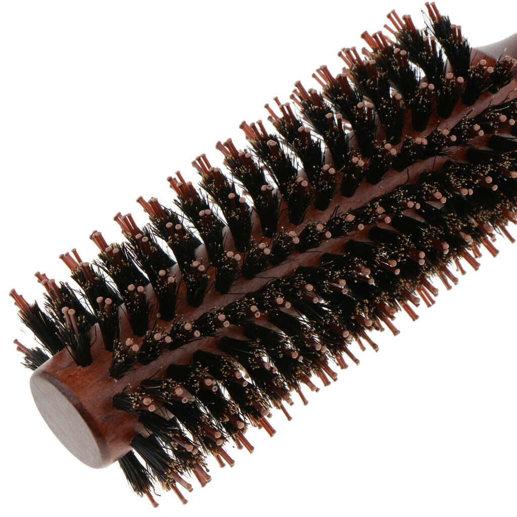 2PCS Light Round Hair Brush Boar Bristle Nylon Anti Hair Loss Salon Styling