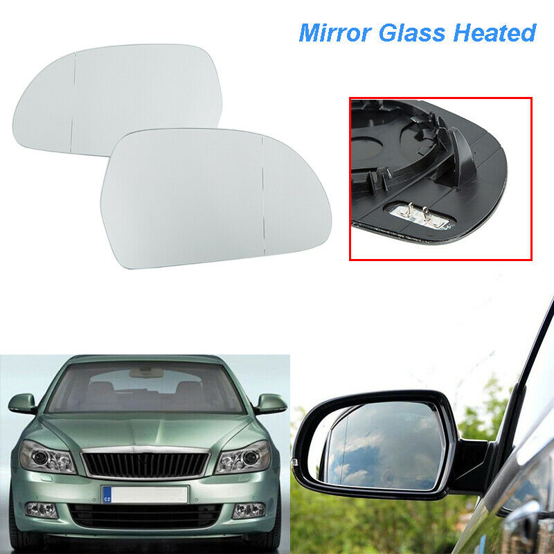 Pair Wing Rearview Mirror Glass Heated Fits Audi A3/S3 A4 A5 A6 A8 Q3 2008-2009