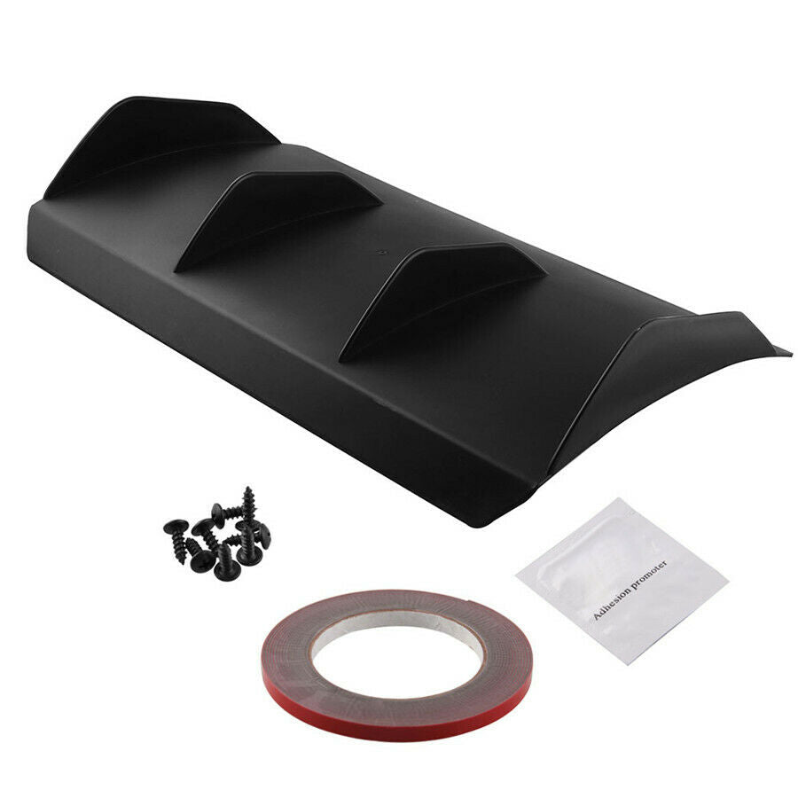 Black Shark Fin Rear Bumper Diffuser Valance Lip-Painted ABS Plastic For Dodge