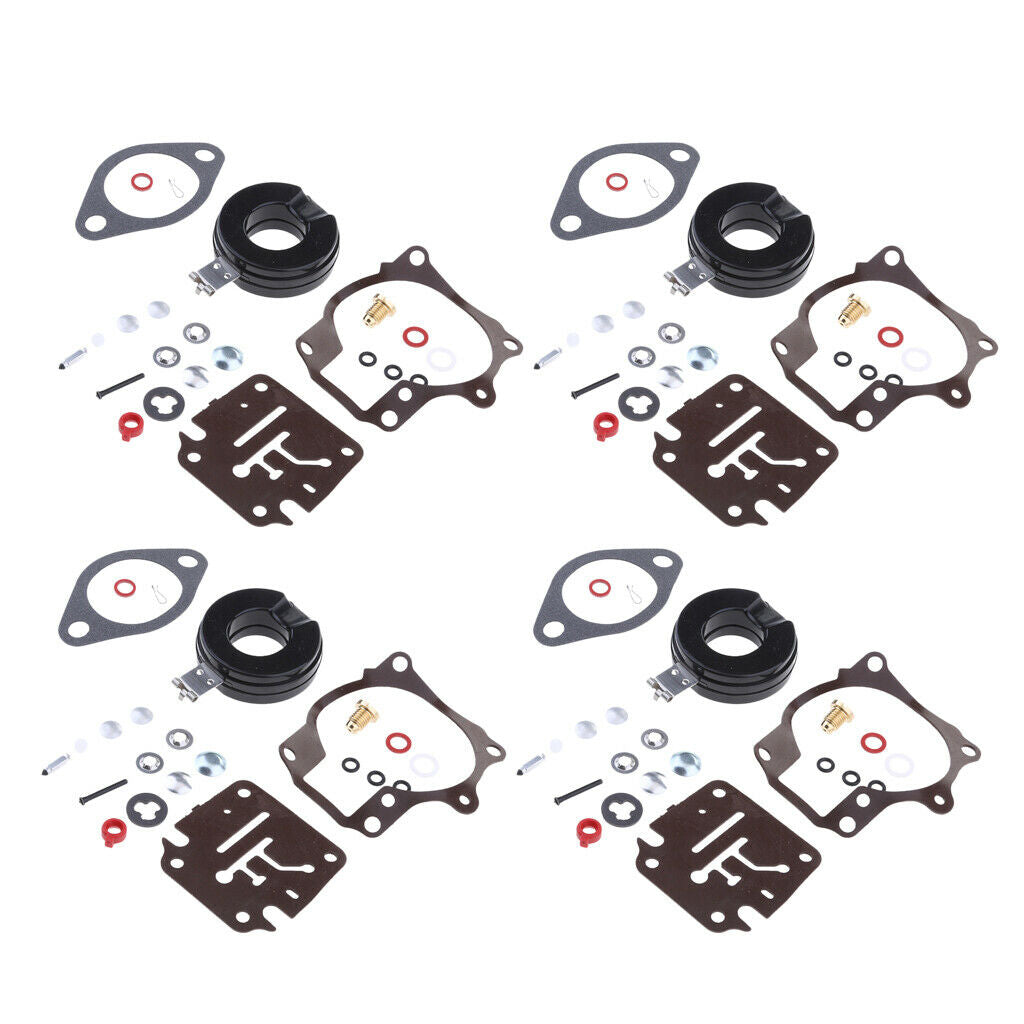 4x Boat Carburetor Rebuild Kit For Johnson Evinrude 20/25/28/30/40HP Motors