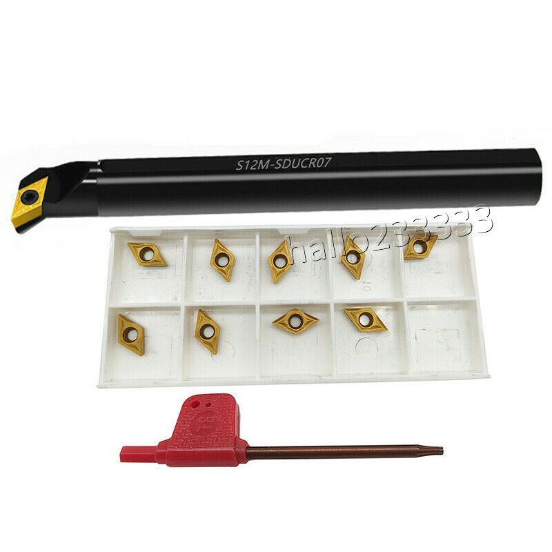 95° S12M-SDUCR07 Internal Turning Tool Holder Boring Bar+DCMT070204 BP010 insert