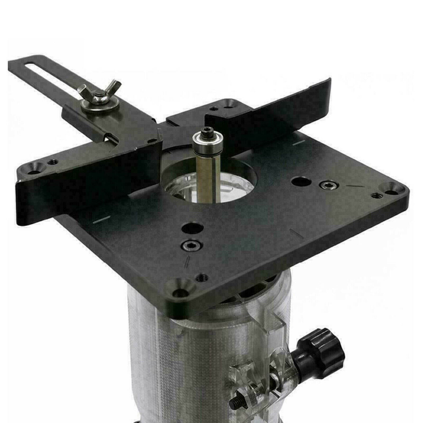 1 Set Aluminum Router Table Insert Plate with Plastic Router Insertion