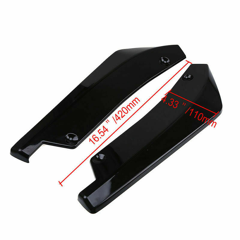 Car Glossy Black Auto Rear Bumper Lip Diffuser Splitter Canard Protector Top