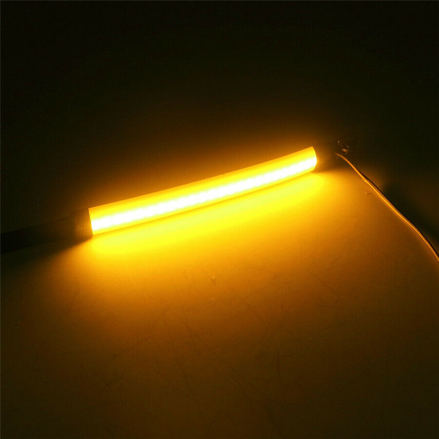 Amber LED Fork Turn Signal Light Smoked Lens For Motorcycle  48-70MM Waterproof