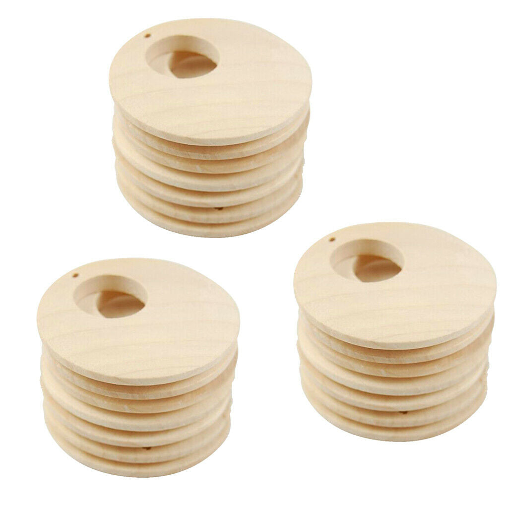 150pcs Natural Round Unfinished Wood Pendants Wooden Circles 30mm 40mm 50mm