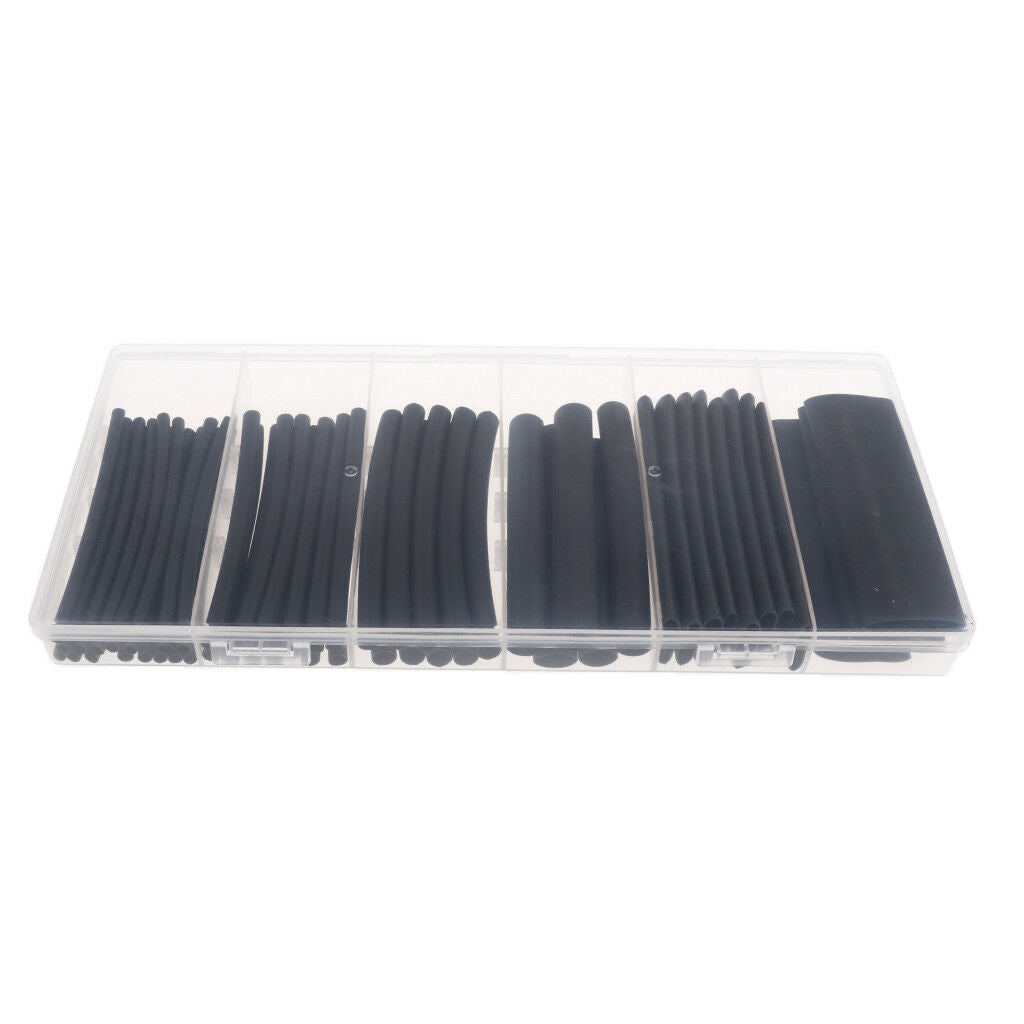 53Pcs Black Assorted Heat Shrink Tube 6 Sizes Tubing Wrap Sleeve Set
