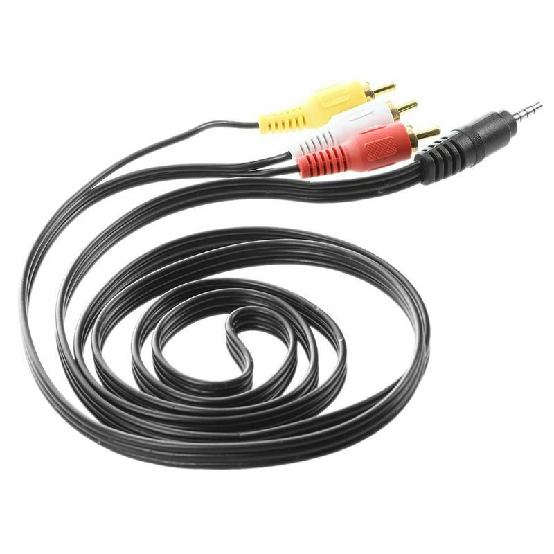 4.9ft 3.5mm plug to 3 RCA Male Adapter AV Extension Cable for TV VCD DVD A7H5H5