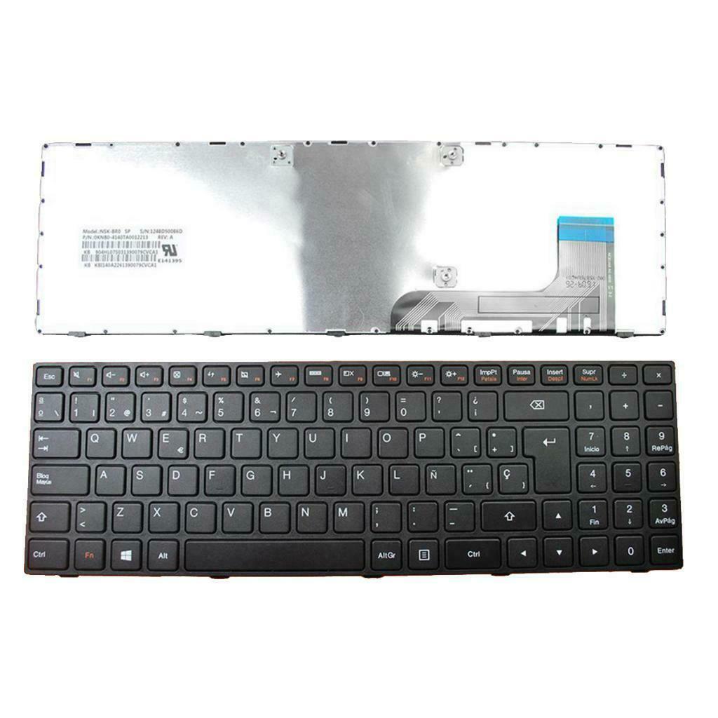 Laptop SP QWERTY Spanish Backlit Keyboard for Lenovo IdeaPad 100-15IBY Black