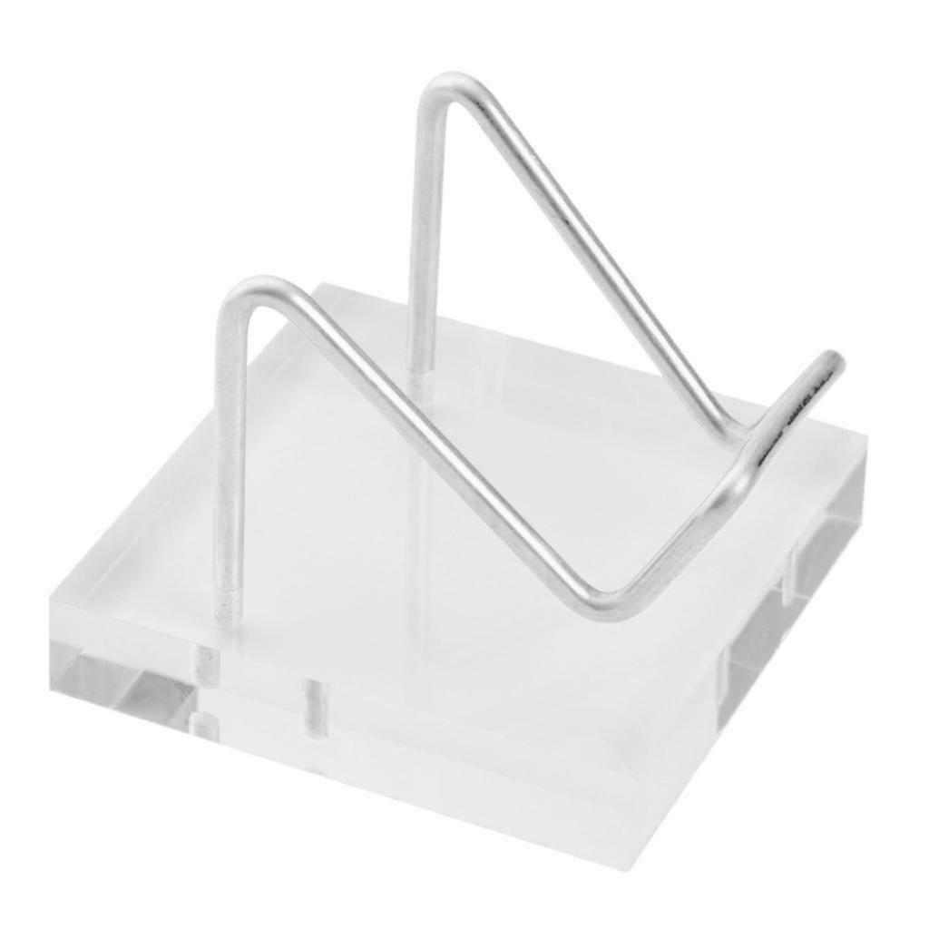 2x Acrylic Display Stand Holder For Mineral Specimens Geode Citrine Amethyst