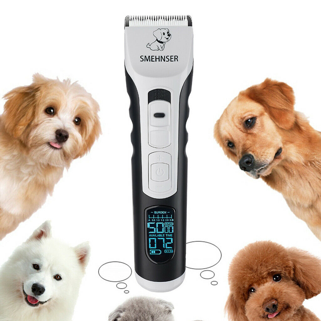 Cordless Electric Pet Clippers USB Shaver Animal Trimmer Guide Comb Tools