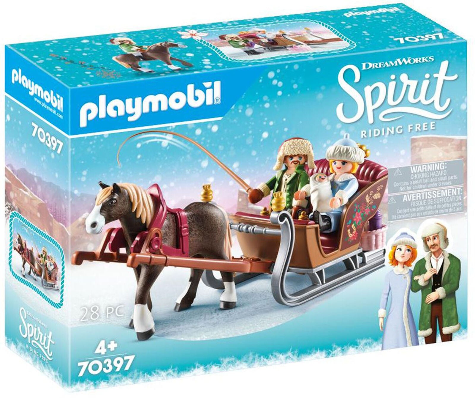 70397 Playmobil DreamWorks SpiritÂ© Winter Sleigh Ride Suitable for ages 4 years