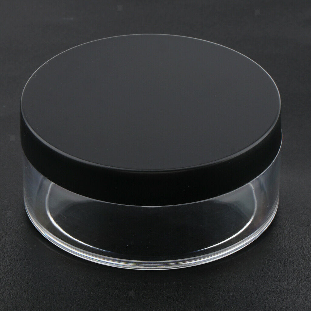 6x 50g Plastic Empty Loose Powder Container Powder Puff Case Cosmetic Box