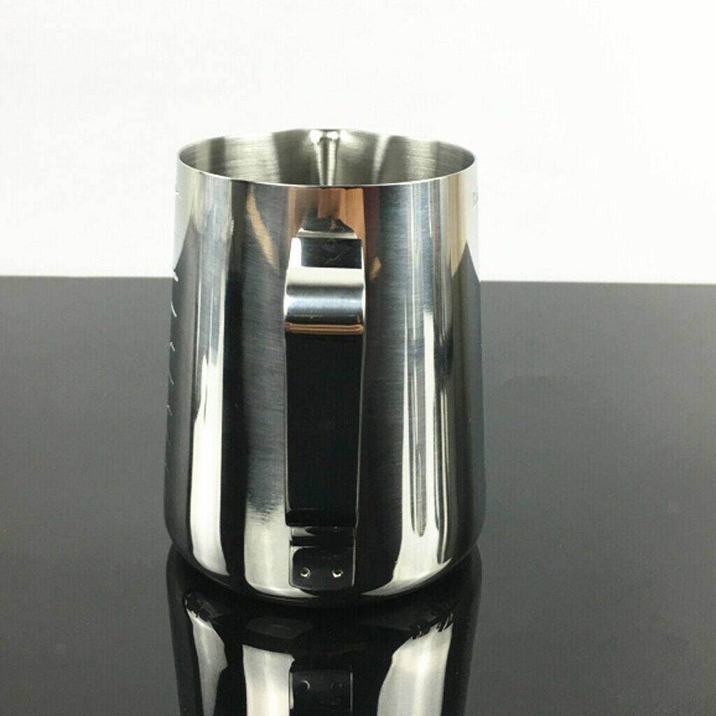 2Pcs 350ML Milk Frothing Jug Frother Coffee Latte Container Metal Pitcher
