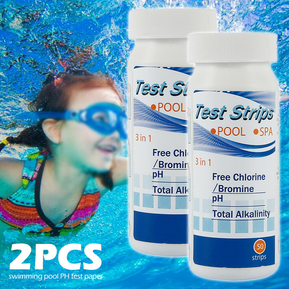 100x PH Chlorine Dip Test Strips Hot Tub SPA Swimming Pool Tester Paper US