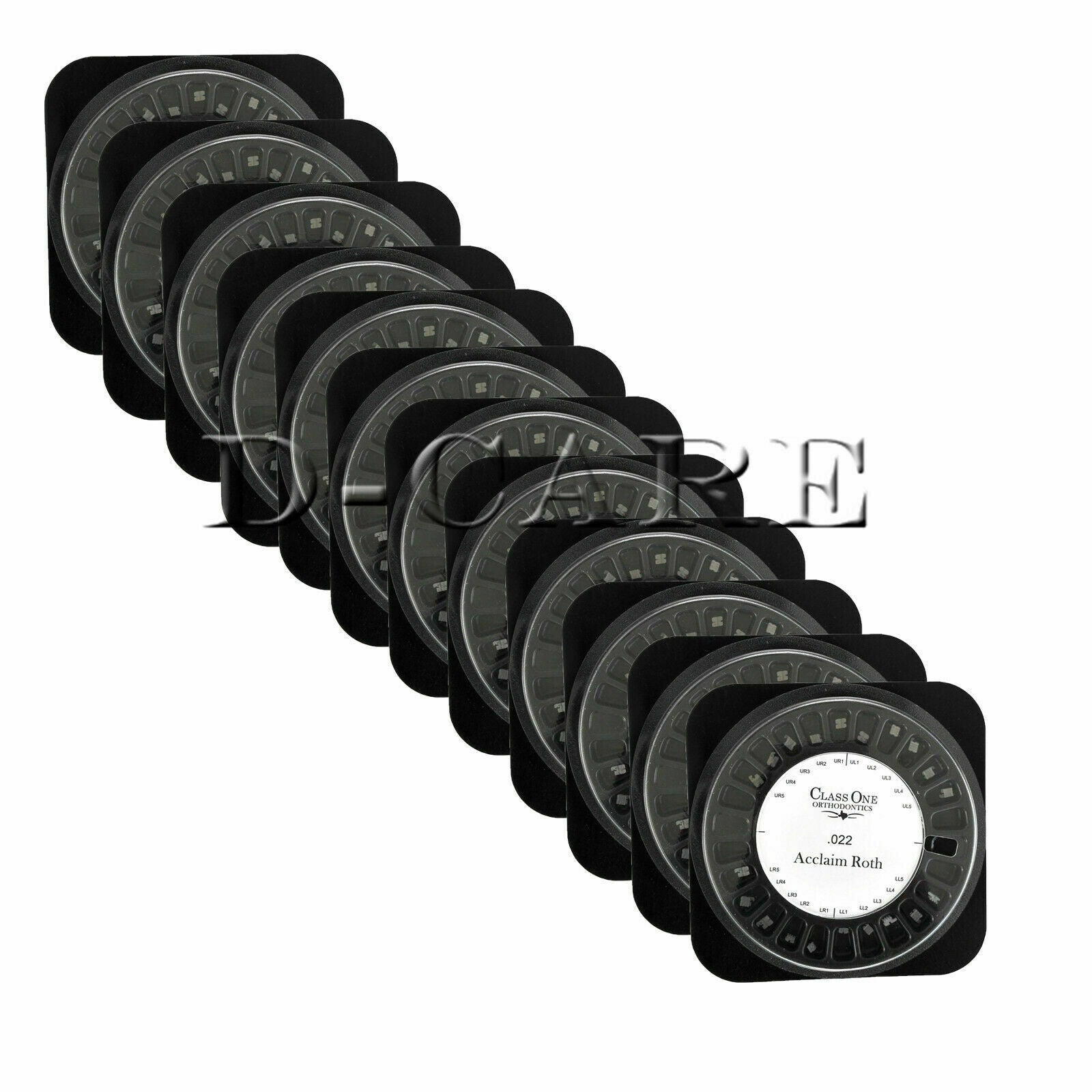 10 x Dental Orthodontic Class One Ceramic Bracket Braces Roth 022 Slot 345 hooks