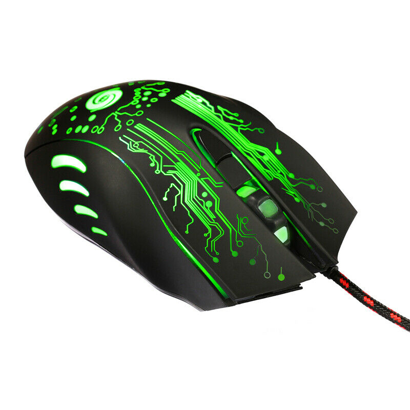 USB Wired LED Light 6 Buttons 3200 DPI Mice Backlight Esports Laptop Game Mouse