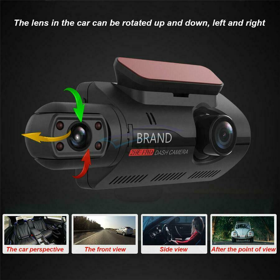 1PCS Dual-lens Car 3.0-inch HD Display, Driving Recorder DVR Car Video Camera