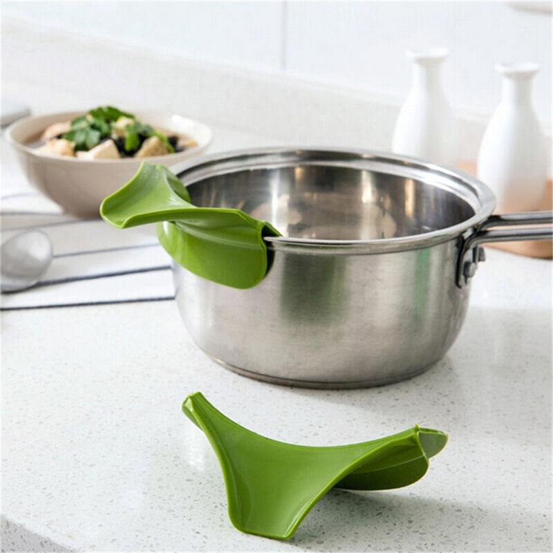 Silicone Slip On Pour Spout Bowls Pots & Pans,Drip Free Easy Pouring Kitch.l8