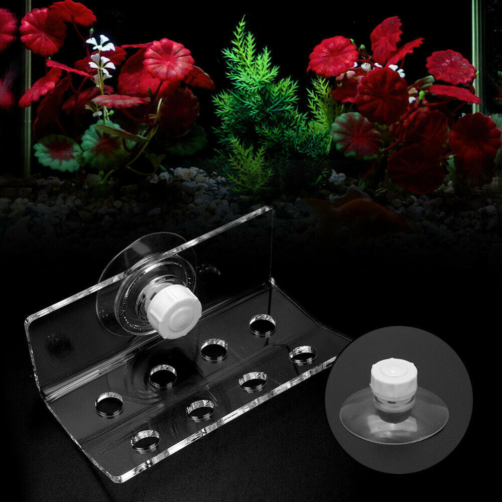 Aquarium Acrylic Coral Rack Fish Tank Coral Frag Holder Bracket W/ Suction Cup
