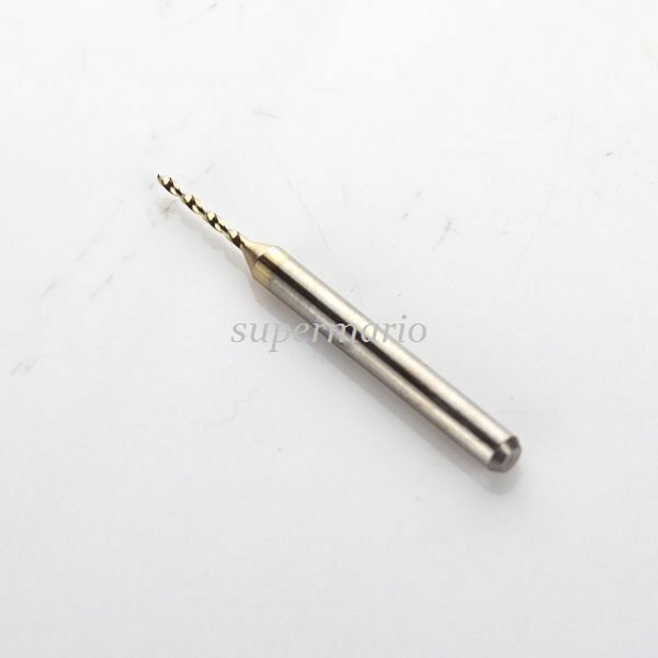 10x Titanium Nitride Coated Carbide PCB Dremel Jewelry CNC Drill Bit Router 1mm