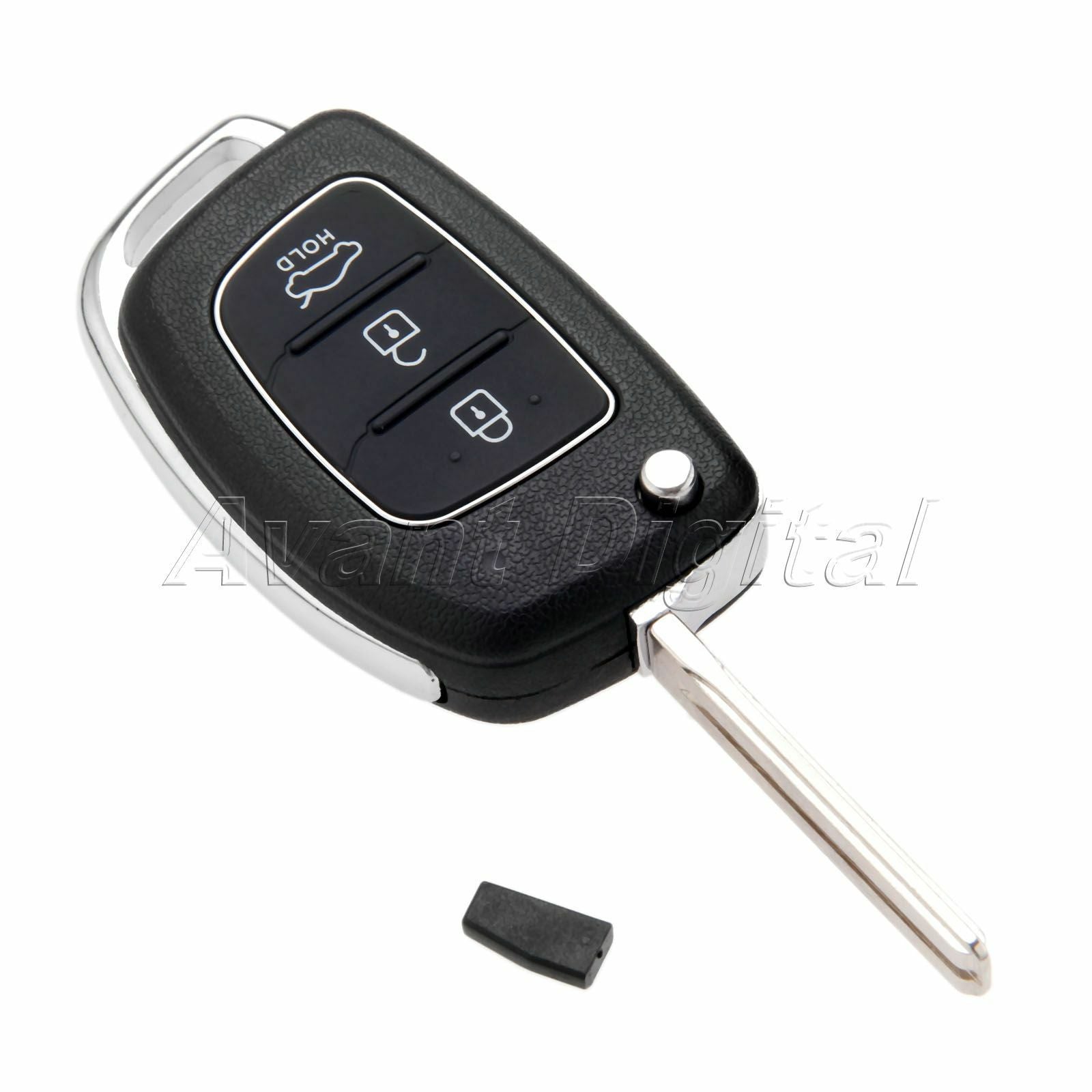 1Pc 3 Buttons Remote Key ID46 Chip TOY40 Blade With Battery Fit For HYUNDAI