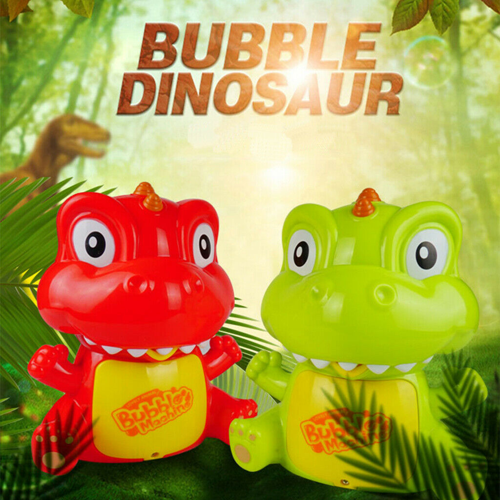 Automatic Kids  Bubble Maker Toys with Dinosaur Sound Red