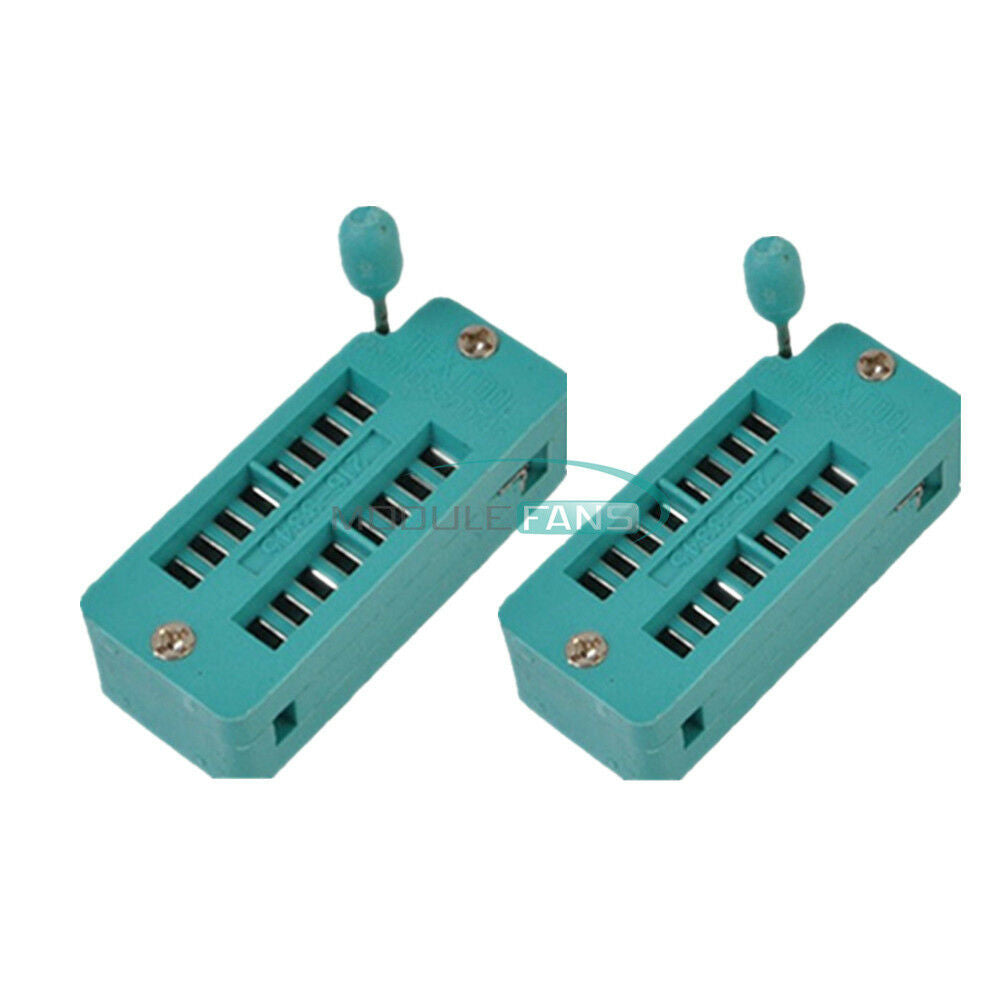 2PCS IC Socket Universal ZIF DIP Test Tester Narrow Body 16 Pin 16P New