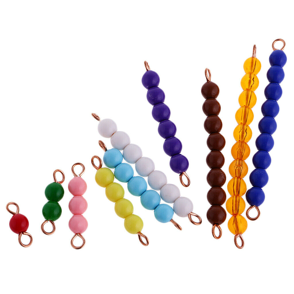 Bead Bars 1-9 Numbers Math Square Counting Game Kids Math