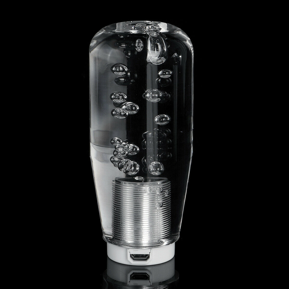 LED Light RGB Shift Knob Stick Crystal Transparent Bubble Gear Shifter 10cm  â—