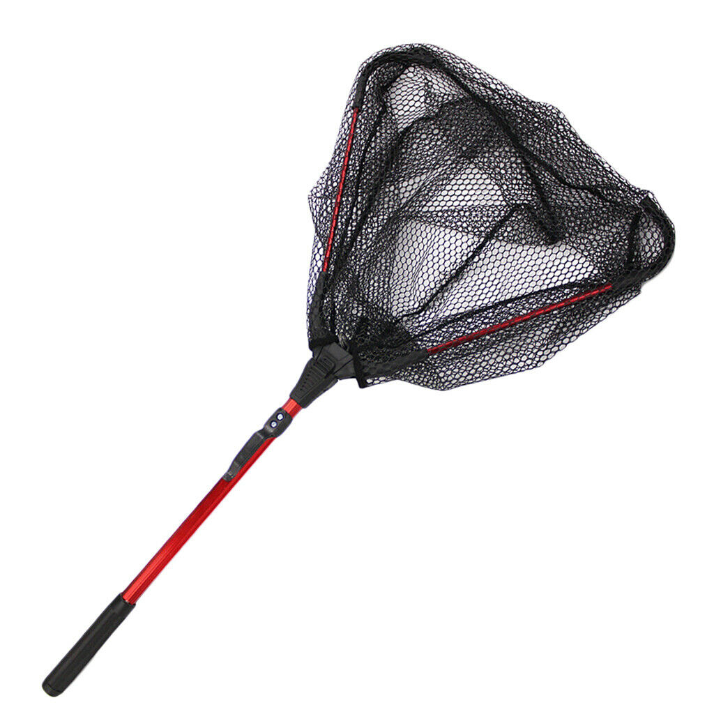 Triangle Landing Net Catch And Release Net Trout Net   Keeper Foldable Pole