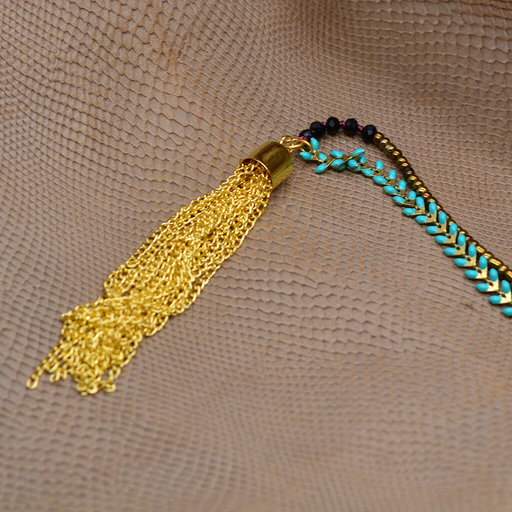6pcs Handmade Chain Tassel Jewelry Making Charms Findings Necklace Pendants