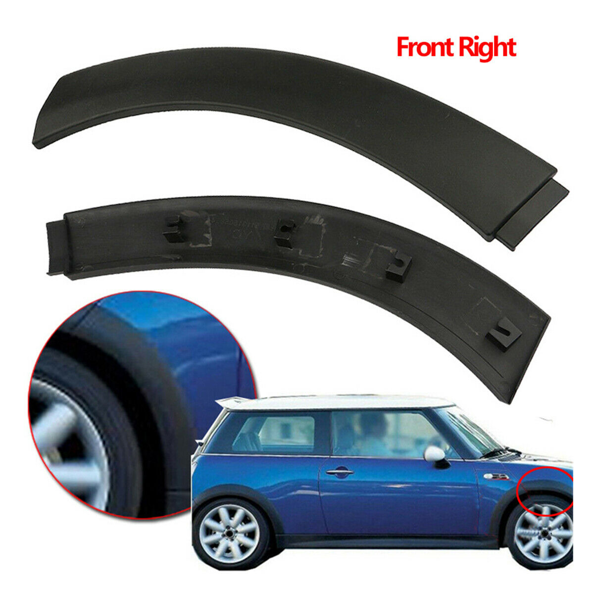 1PC Car Front Wheel Upper Right Fender Arch Cover Trim For BMW 02-08 Mini Cooper