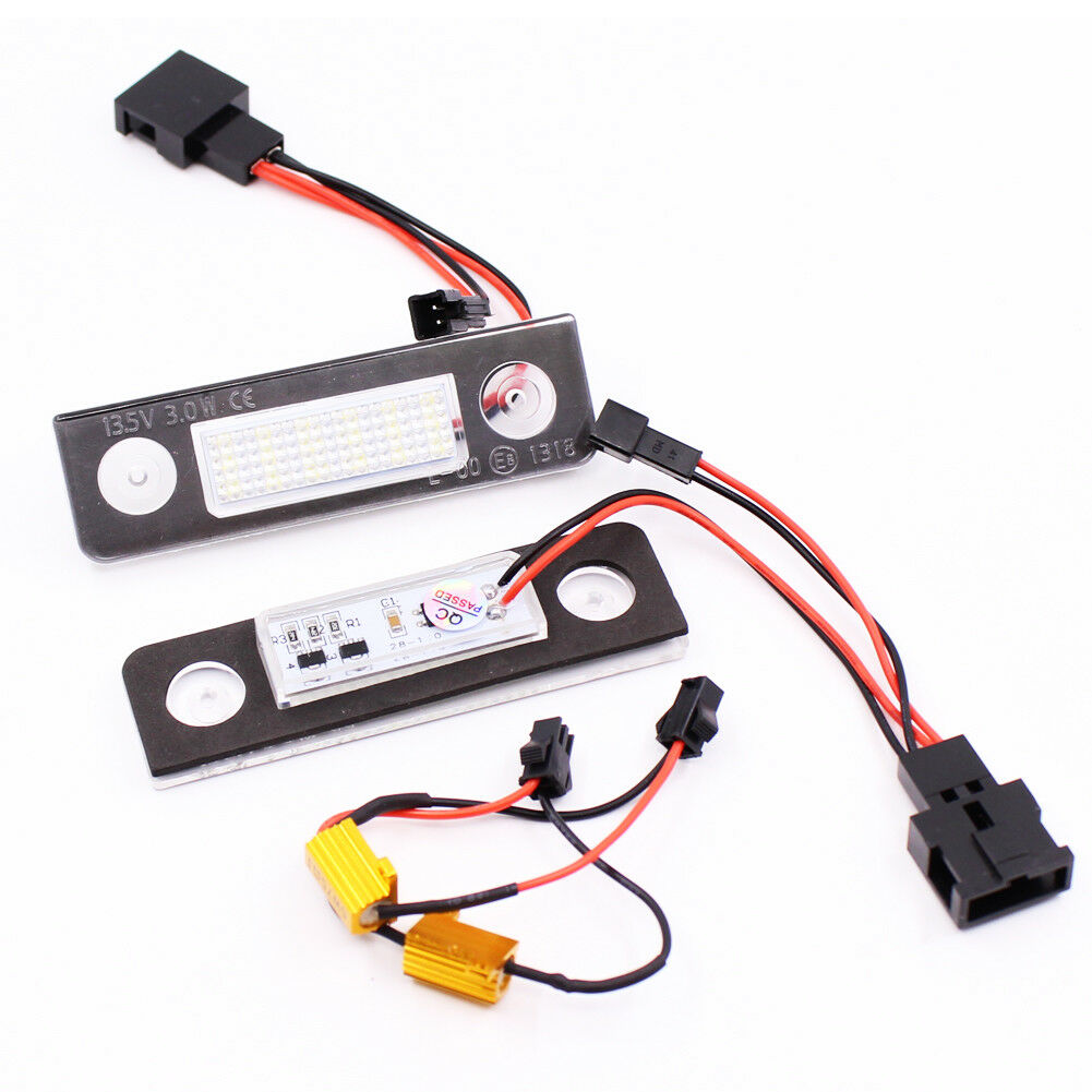 white LED License Plate Light White For Skoda Octavia 2 1Z/Roomster 5J 2006-2010
