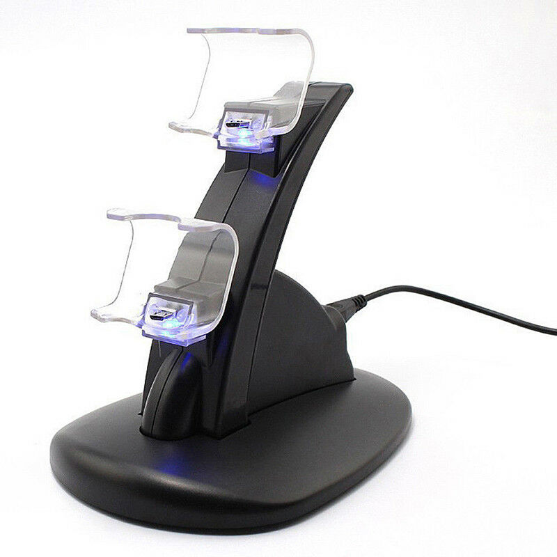 Dual USB Controller Charger Charging Stand Station Dock for PS4 Dualshock LED SJ