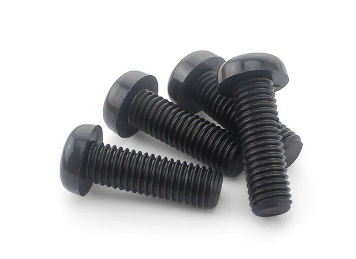 100pcs M3x8mm Black Nylon Pan Head Screws