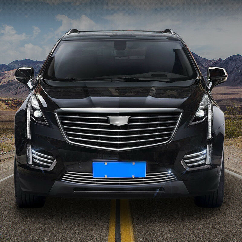 New 6pcs Chrome Front Fog Light Stripe Trim For Cadillac XT5 2016 2017 2018