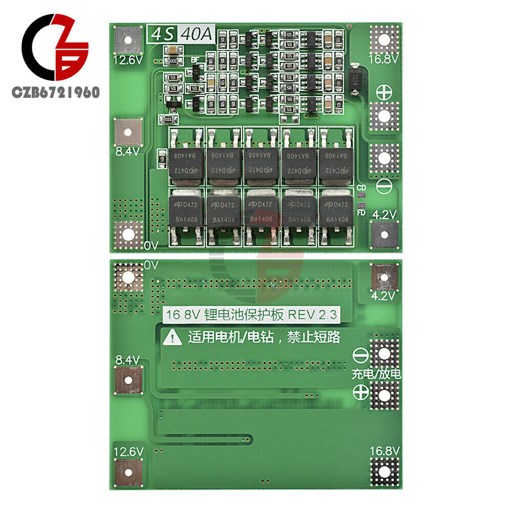 1PC 4S 40A 16.8V 18650 26650 Enhanced Li-ion Lithium Battery Protection Board