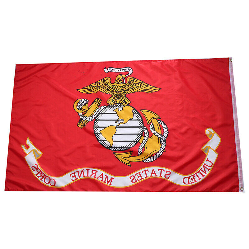 3' X 5' US MARINE CORPS RED polyester flag with grommets Banner Sign Disp.l8