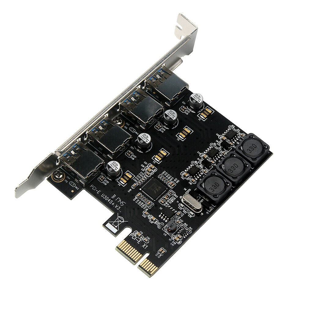 4 Port 5Gbps PCI-E to USB 3.0 PCI Express Controller Expansion Card Adapter